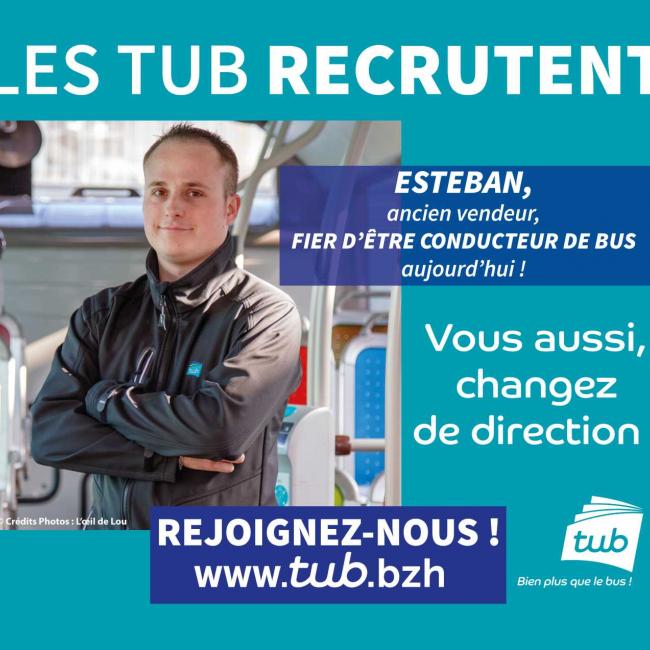 visuel campagne de communication recrutement réseau TUB 1