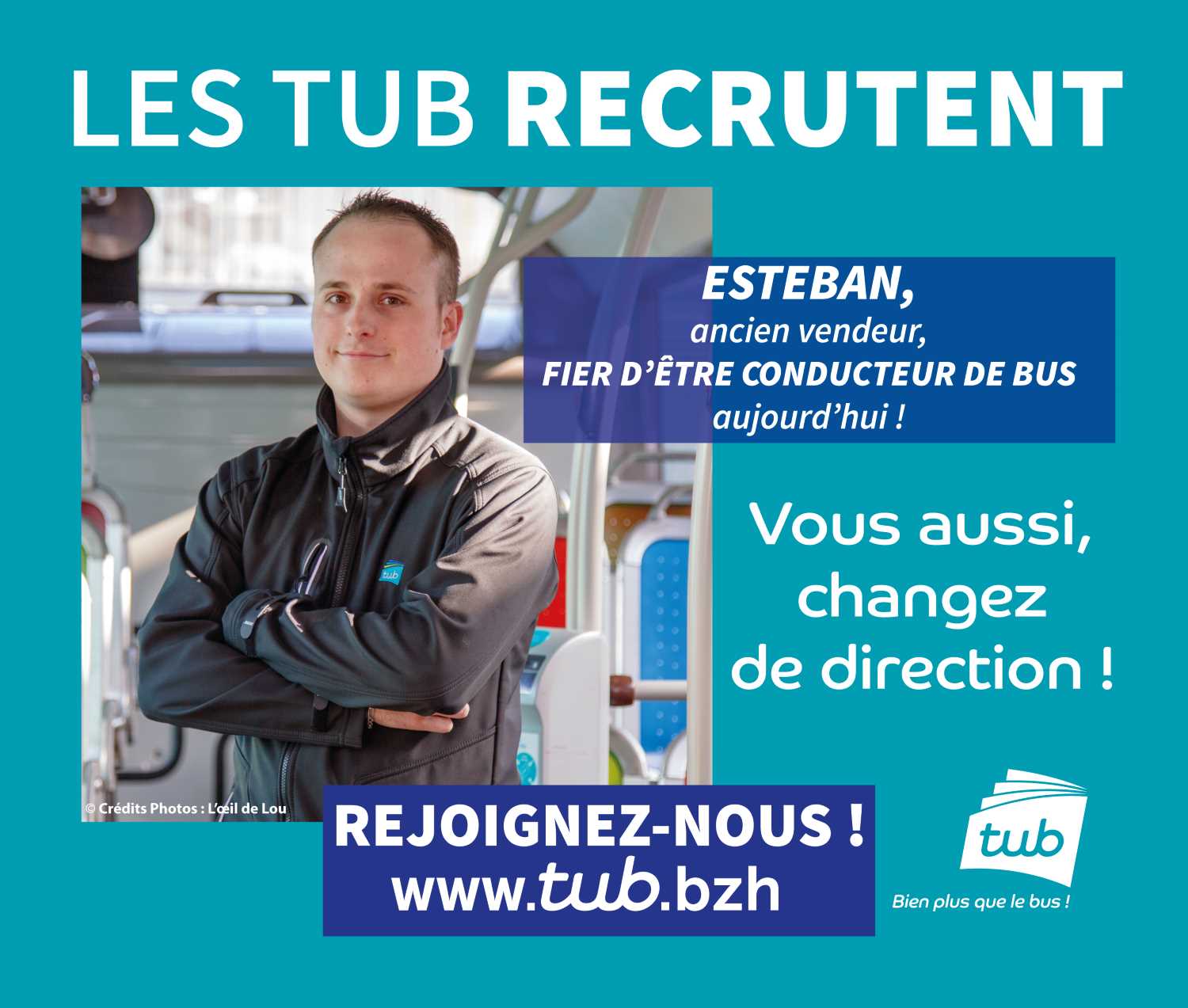 visuel campagne de communication recrutement réseau TUB 1
