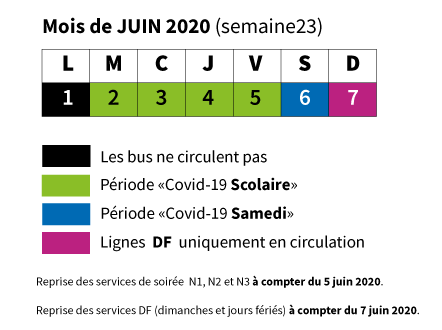 calendrier semaine 23