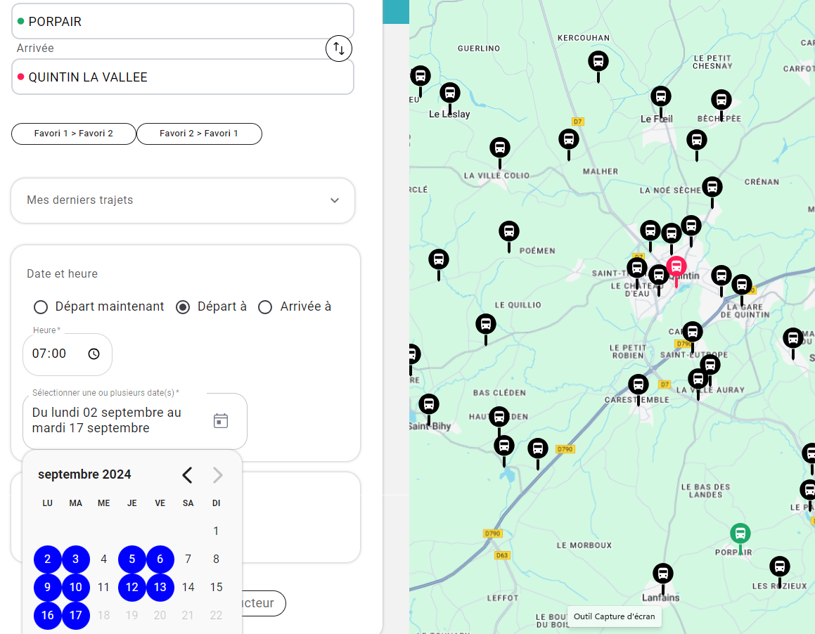 visuel trajet récurrent