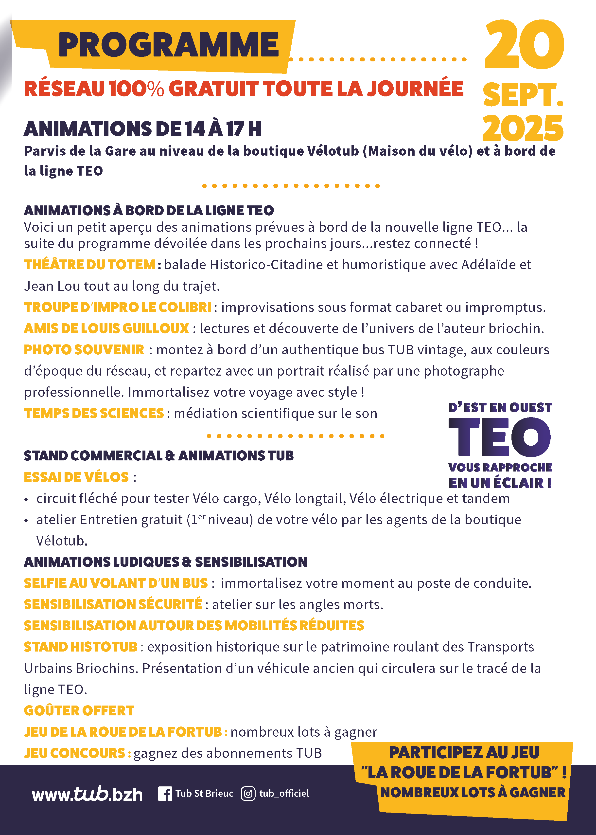 programme inauguration TEO